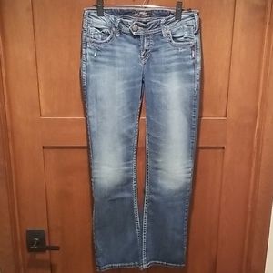 Silver women's Tuesday low slim boot jeans